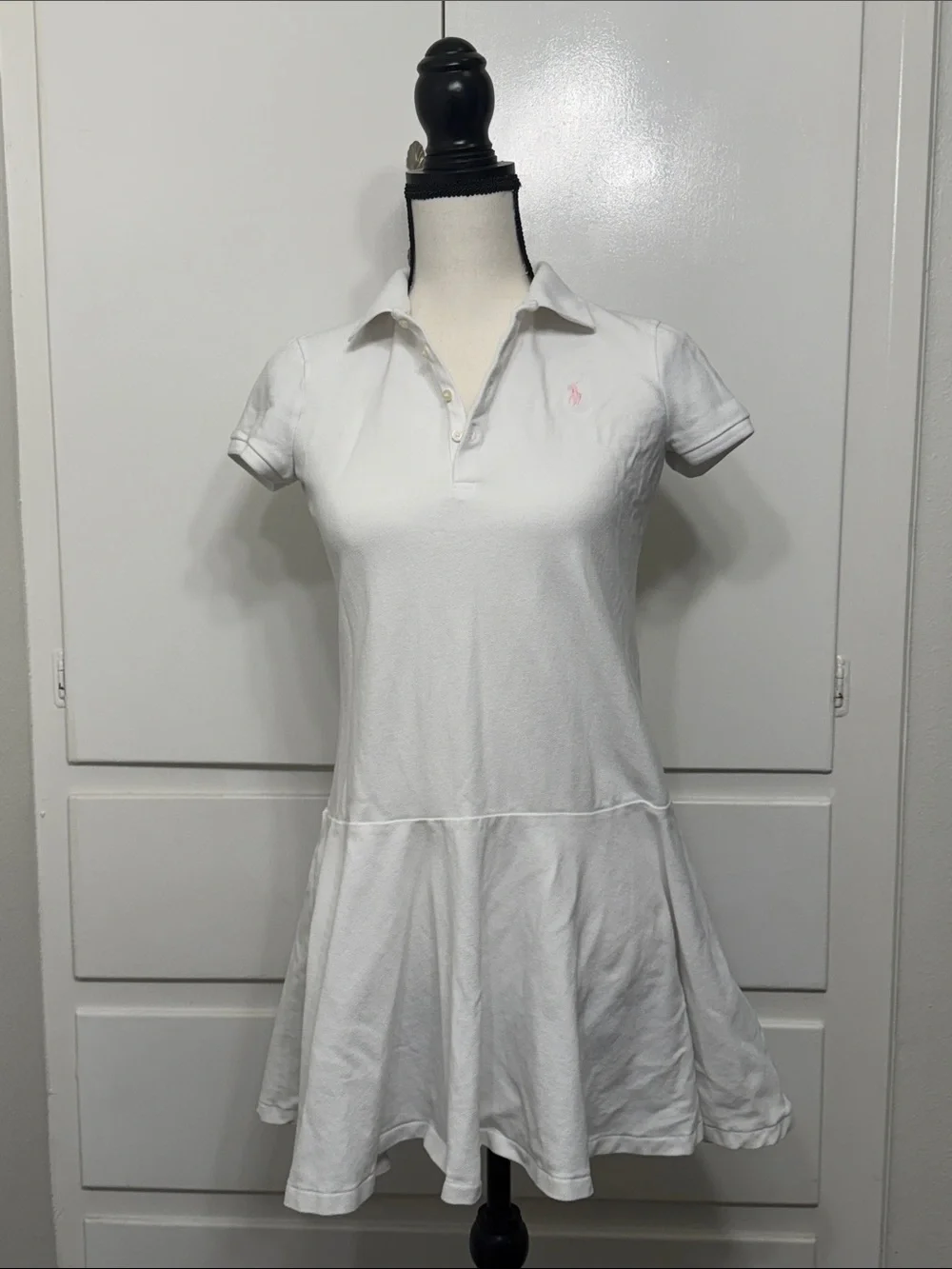 Polo Ralph Lauren White Polo Dress with Pink Pony